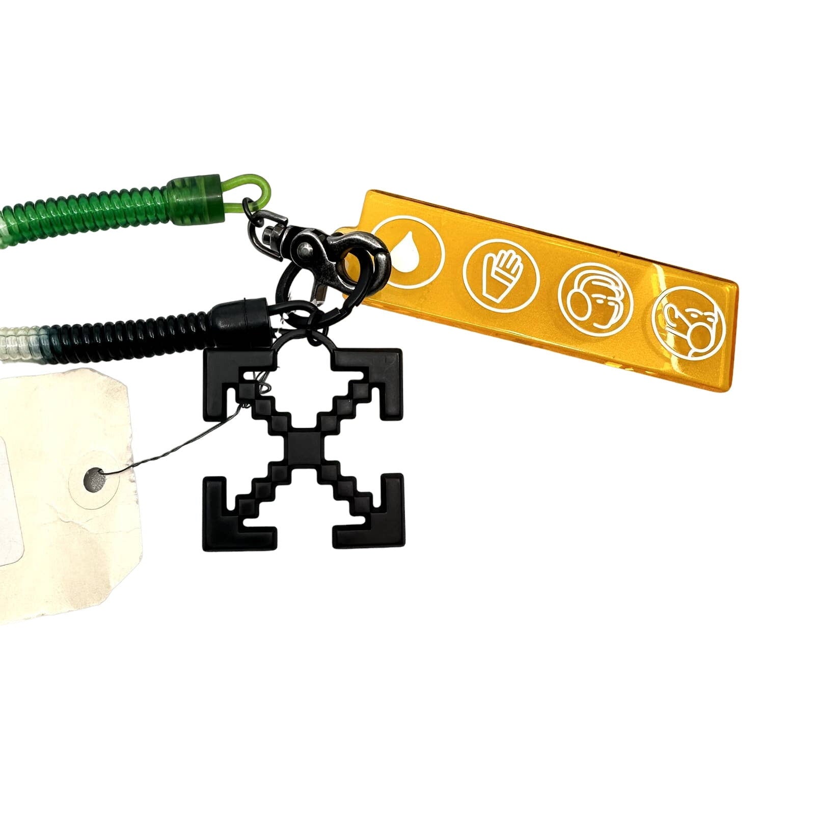 Off-White C/o Virgil Abloh Industrial Y013 Bungee Keyrings Elastic Band Black OS