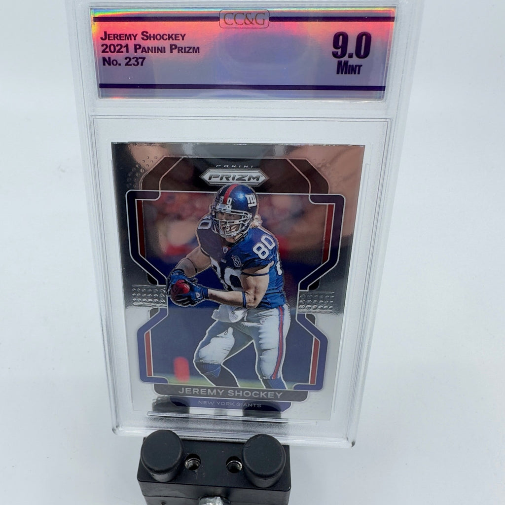 2021 Panini Prizm Football #237 - Jeremy Shockey - New York Giants 3 - Graded 9