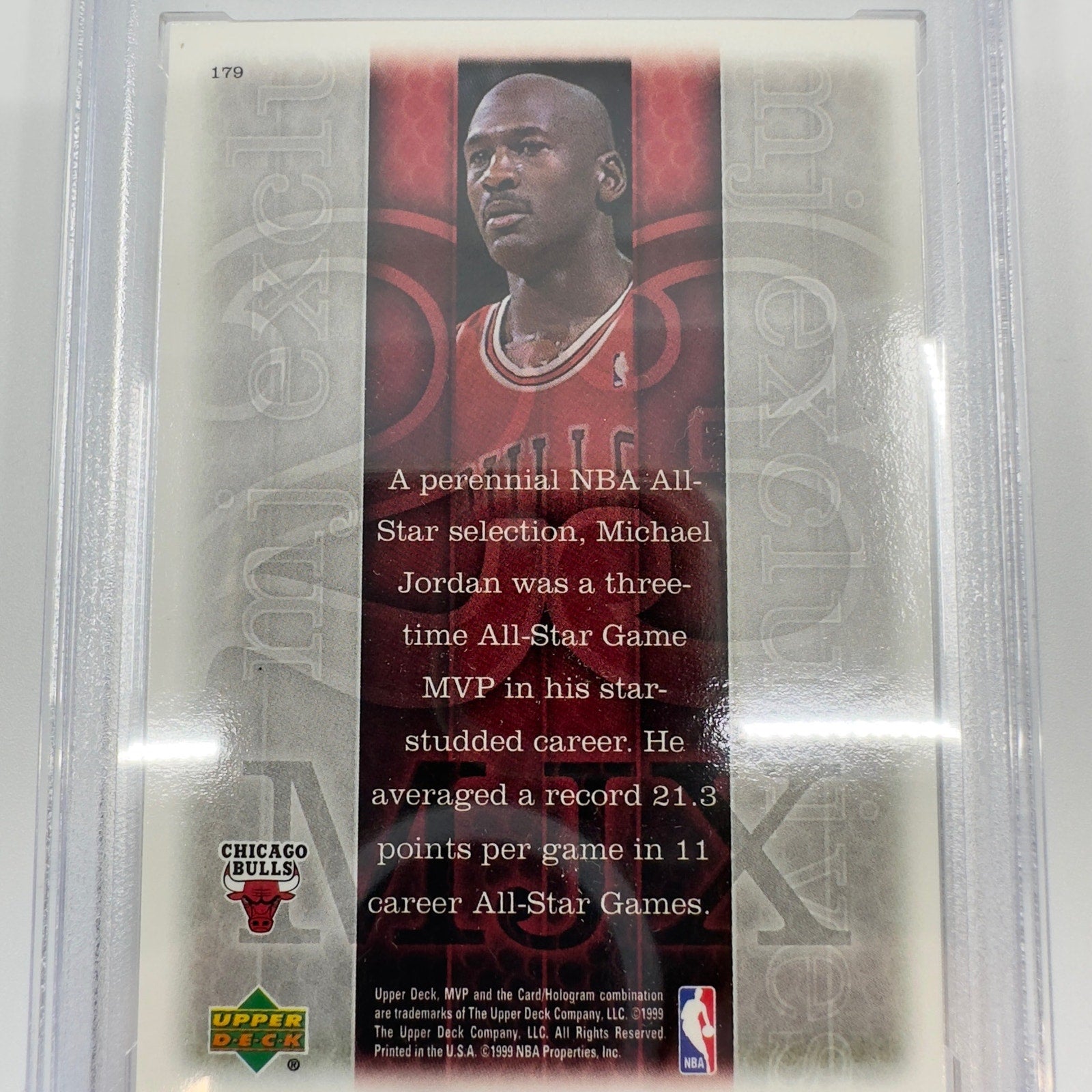 1999-00 Upper Deck MVP #179 - MJ Exclusives Michael Jordan Chicago Bulls- Graded