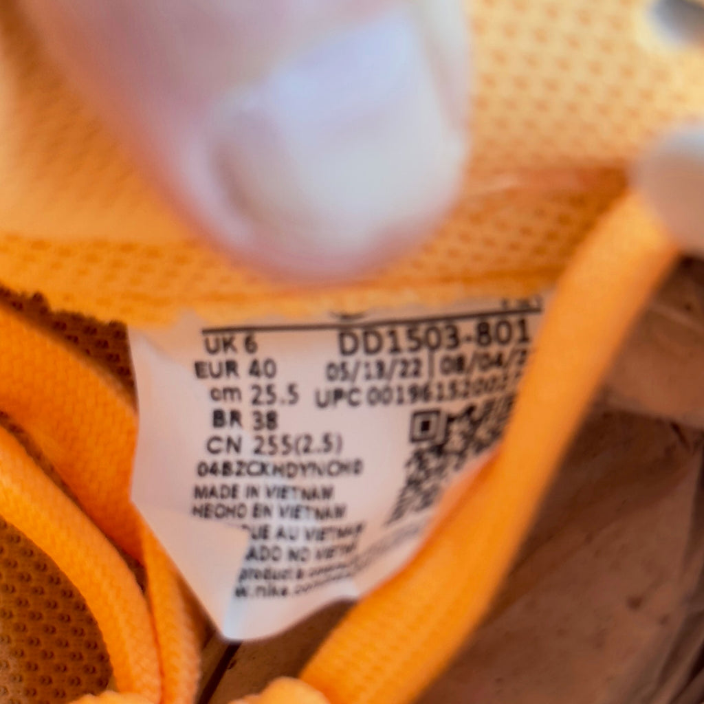 Nike Dunk Low Lace-Up Sneaker Shoes DD1503-801 Peach Cream Womens Size 8.5