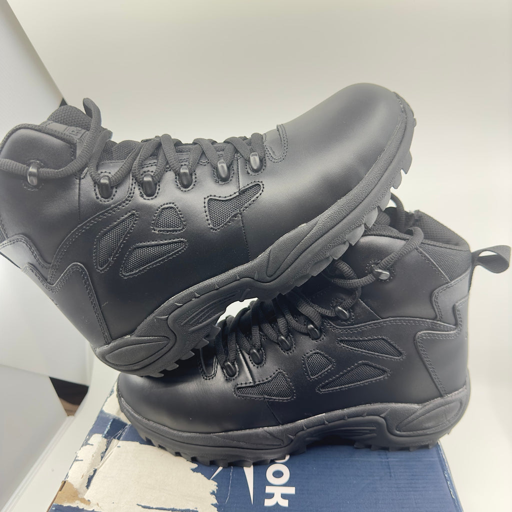 Reebok Mens Rapid Response Military Tactical Boot Lace Up Leather Black Size 10W