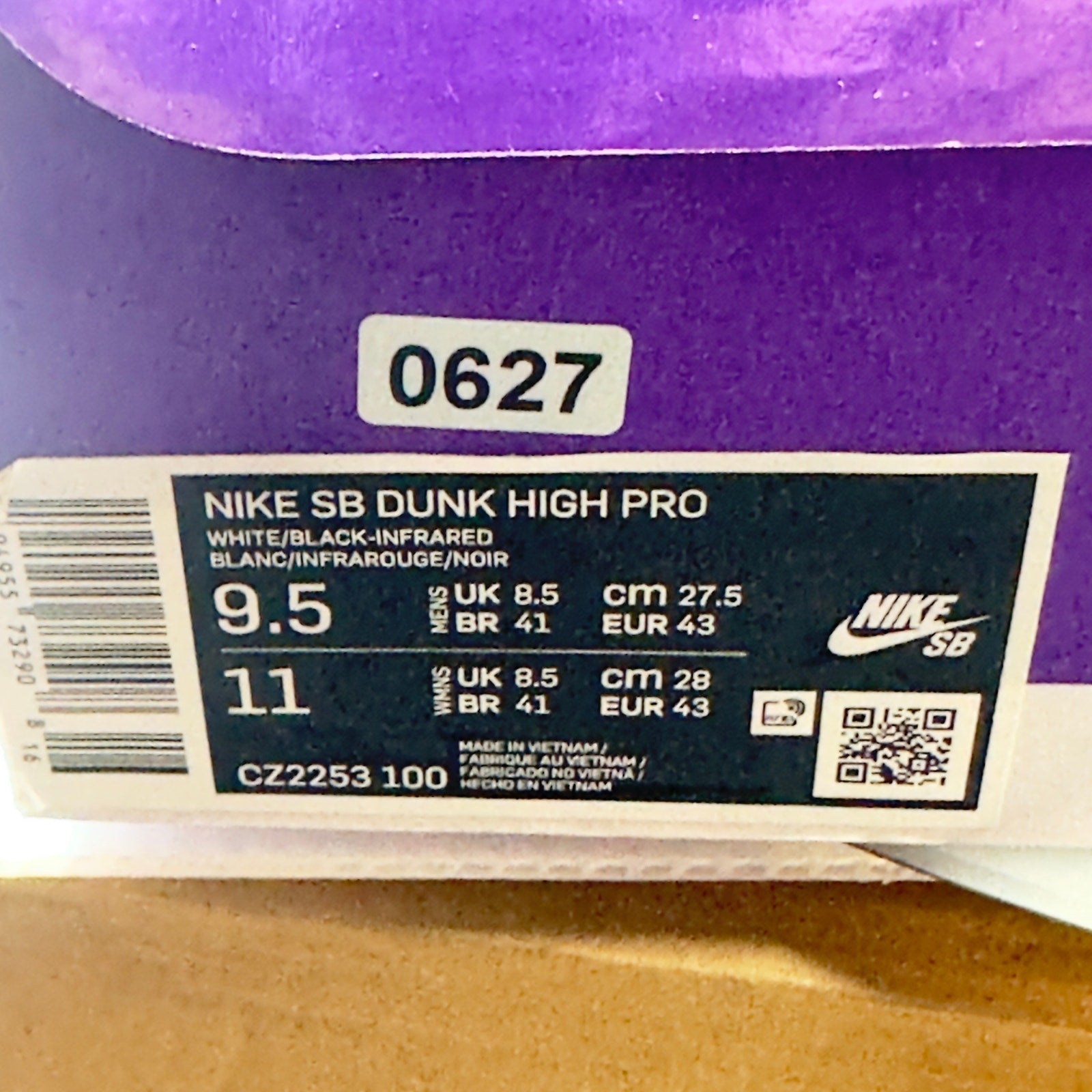 Nike Mens SB Dunk High Pro 'No Signal' Fashion Sneakers  Size 9.5  CZ2253-100