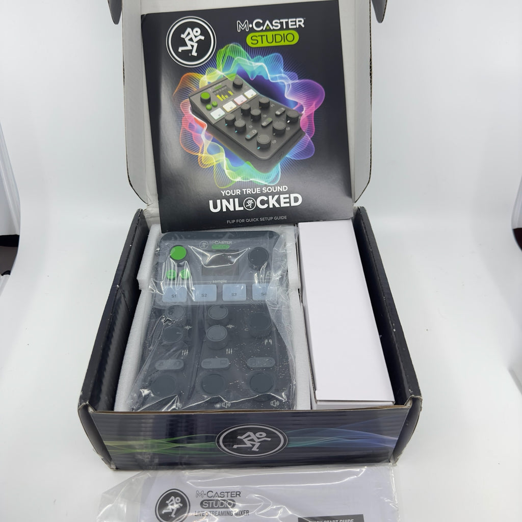 Mackie M-Caster Studio Desktop Live Streaming Mixer Bluetooth/USB Connect Black