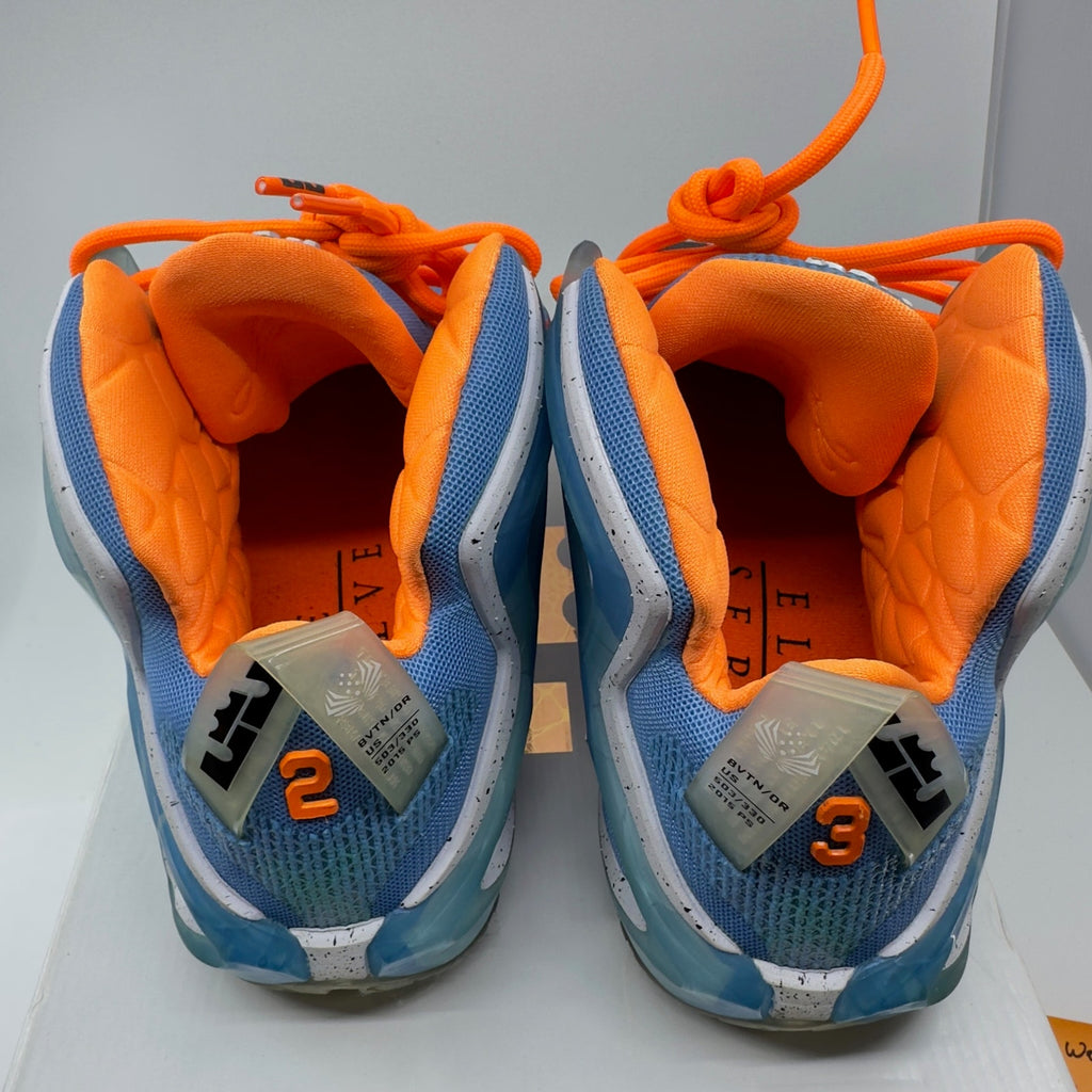 Nike LeBron 12 Elite Elevate Sneaker Shoes Bleu Carolina/Blanc/Noir Mens Sz 11.5