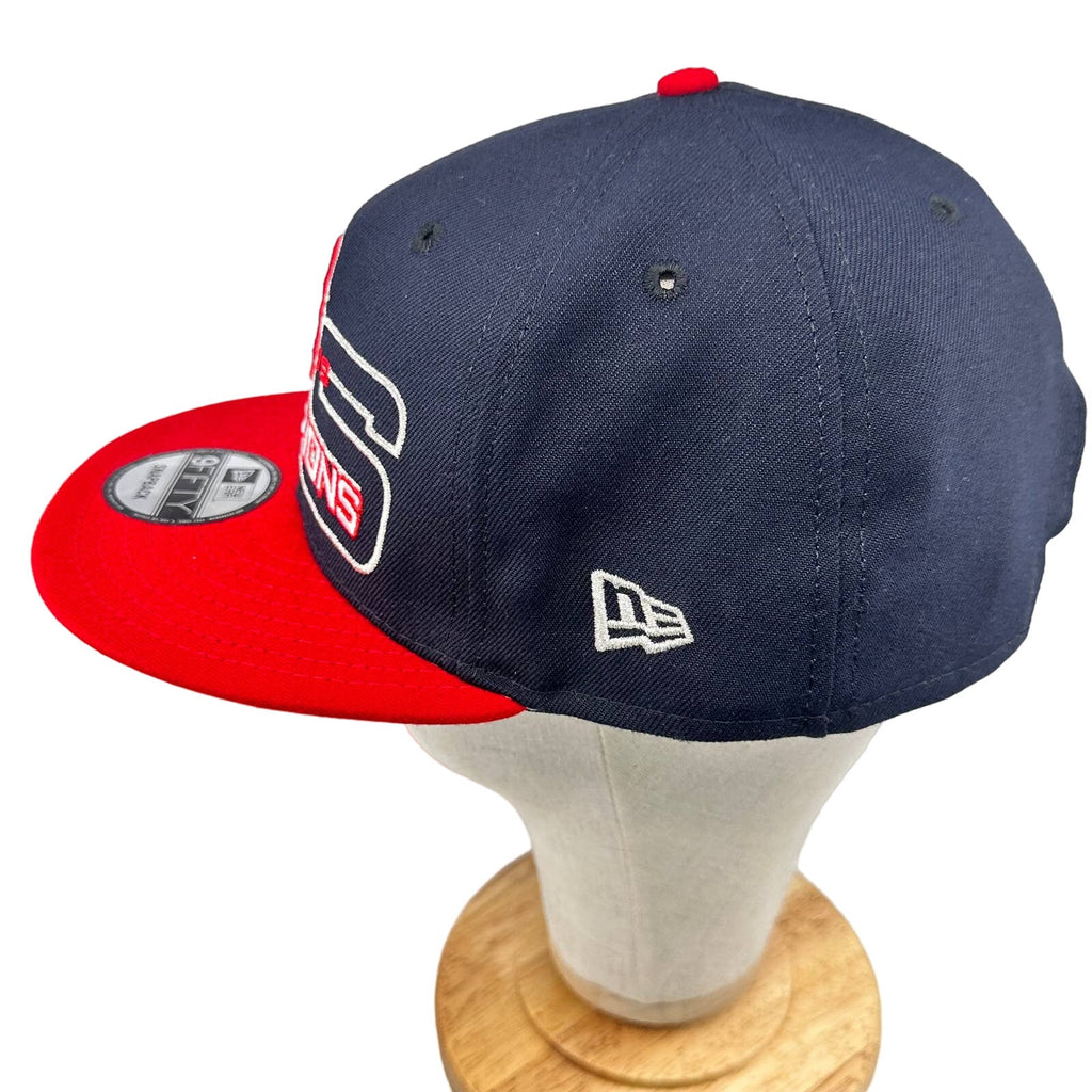 New Era Mens Boston Red Sox Adjustable 9Fifty MLB Straight Brim Cap Blue Sz OS