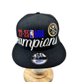 New Era Mens Cap Denver Nuggets 2023 NBA Champs Series Edition Locker Black OS