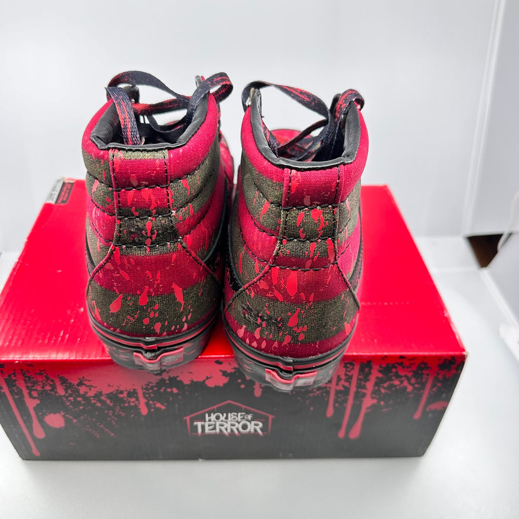 Vans Unisex Sneakers House of Terror x SK8-HI The Nightmare on Elm Street Red 90