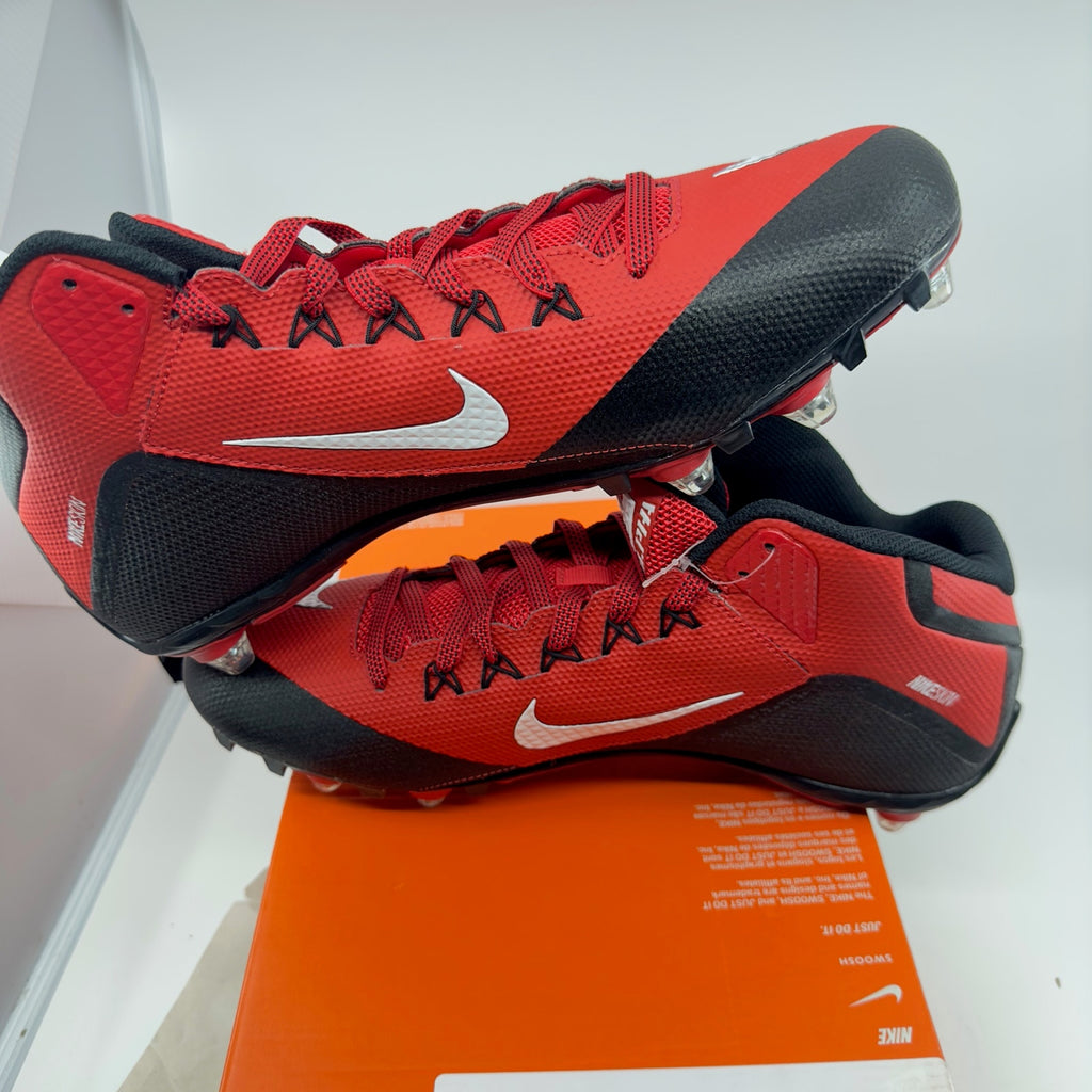 Nike Alpha Pro Skin Football Cleats Shoes Lace-Up Red Size 13.5 742766-602