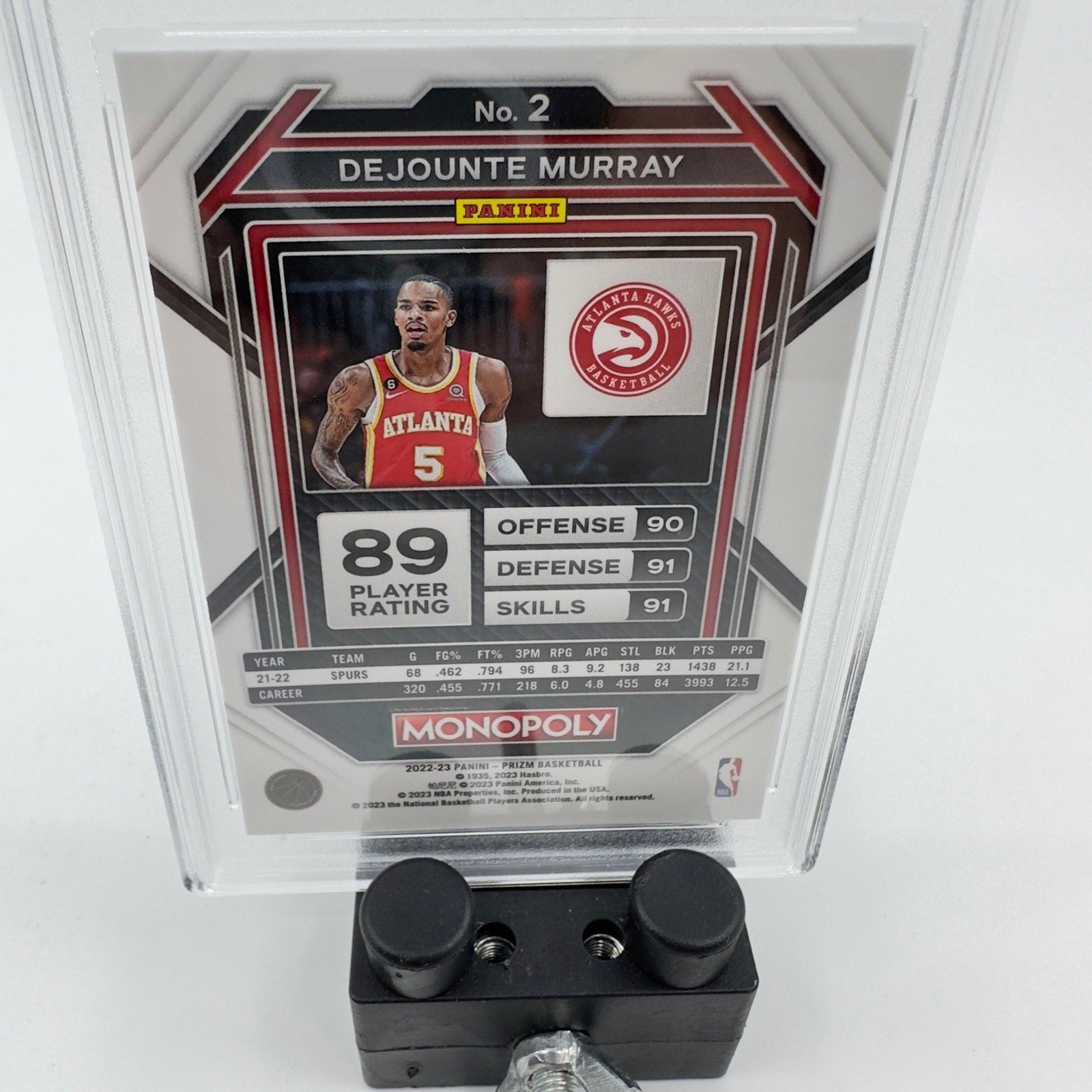 2022-23 Panini Prizm Basketball Monopoly #2 - Dejounte Murray - Graded MINT 9