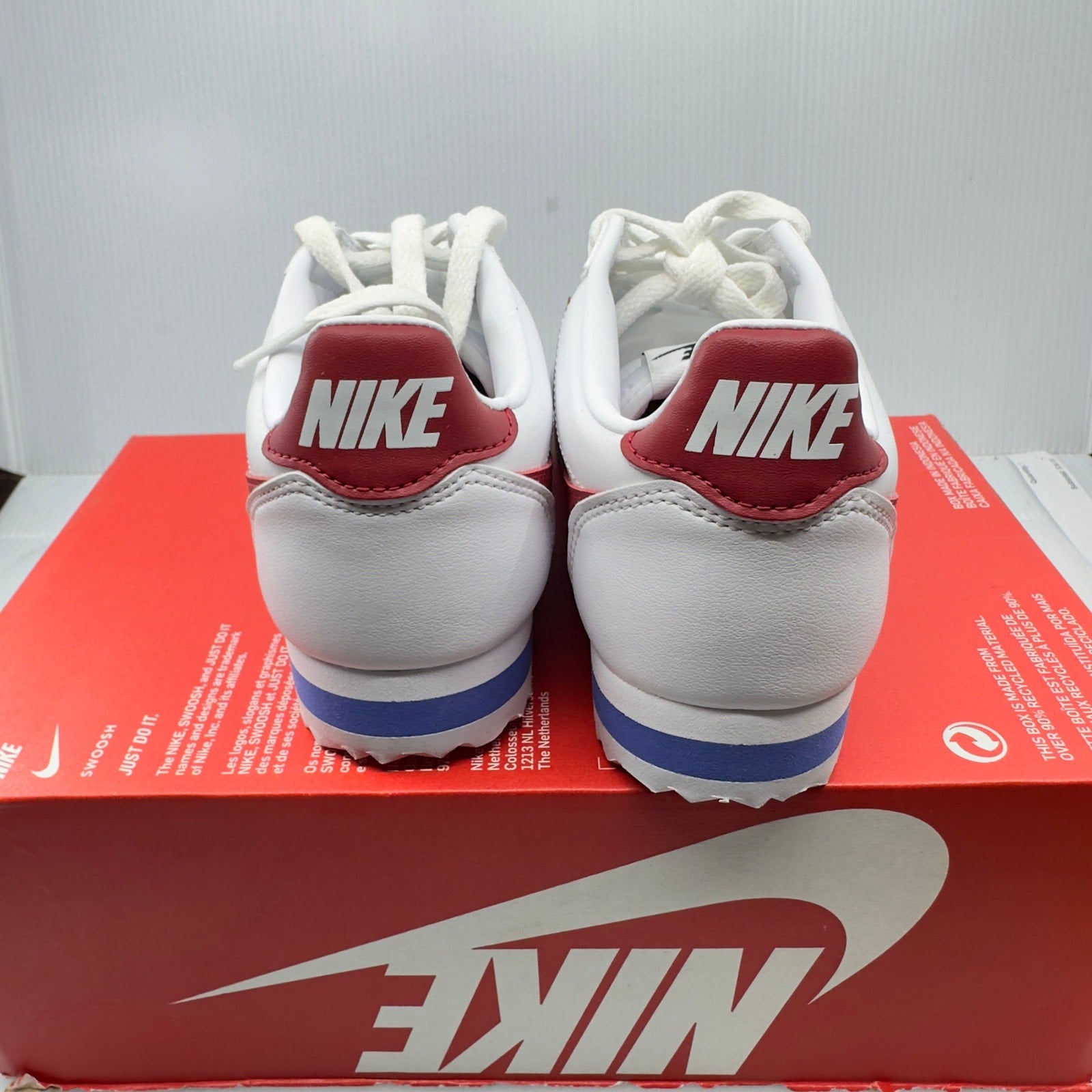 Nike Womens Shoes Cortez Classic Low Leather Athletic Sneakers White Size 5.5