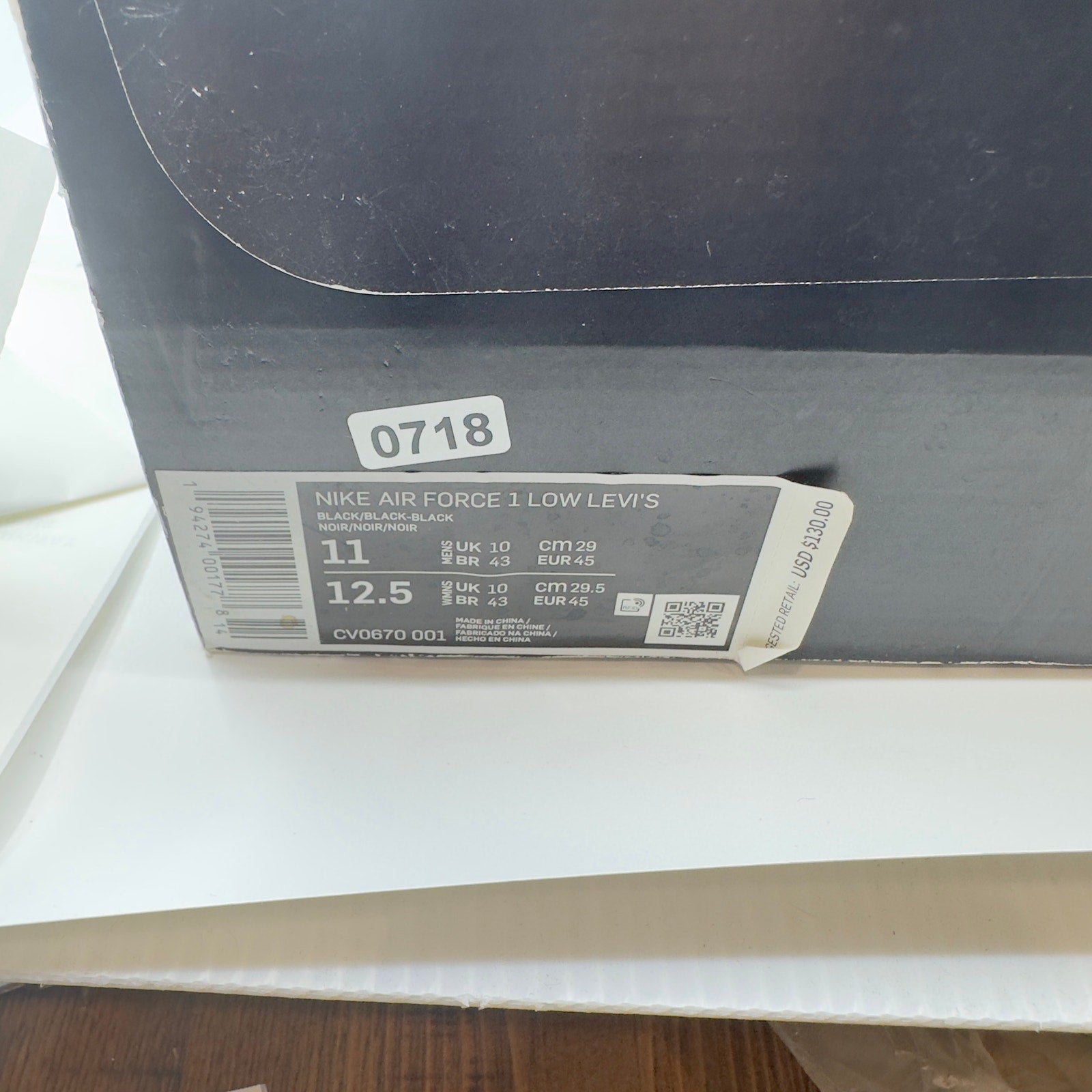 RARE! Nike Air Force 1 Low Levi's Denim Sherpa Sneakers CV0670-001 Size 11