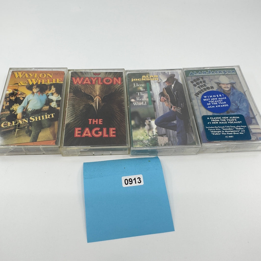Set Of 4 Cassette - Waylon & Willie, Waylon Jennings, Alan Jackson