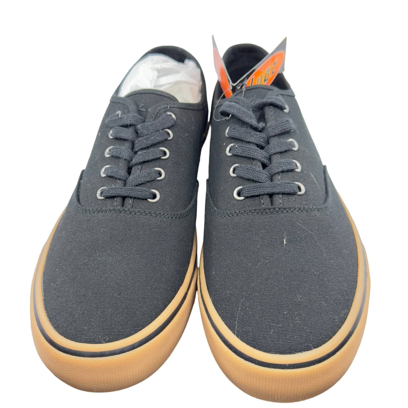 Lugs Canvas Lear Skate Shoes Low Top Slip On Fashion Sneakers Black Size 10.5