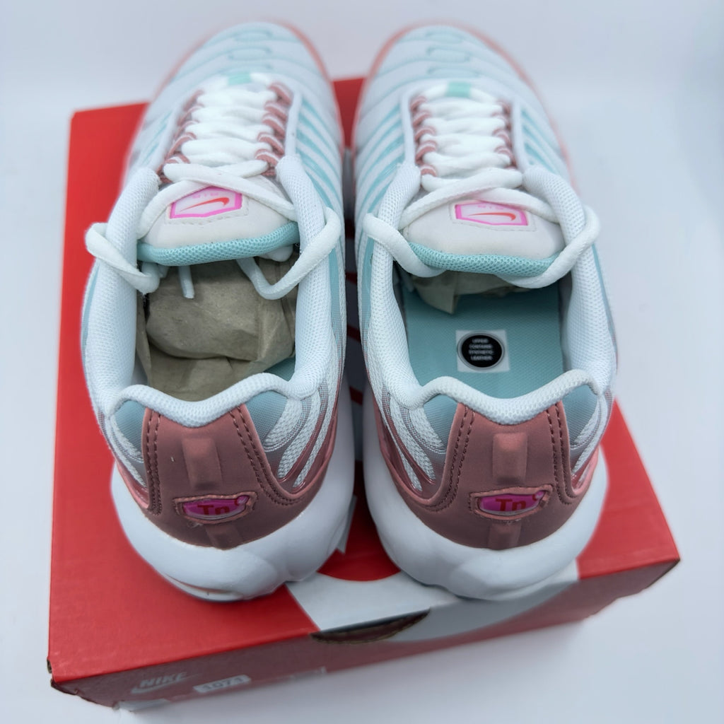 Nike Air Max Plus GS Youth Sneakers White Siren Red Red Stardust Size 4.5Y