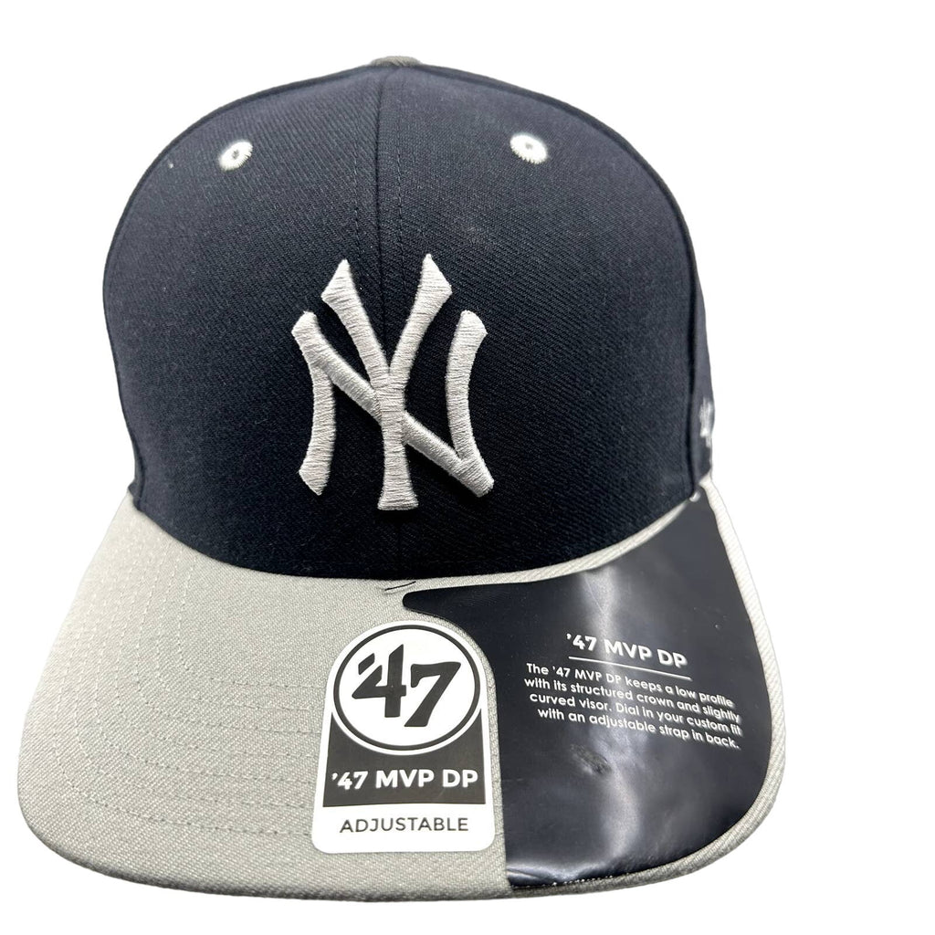 '47 Brand Mens New York Yankees Throwback MLB Adjustable Hat Navy White One Size