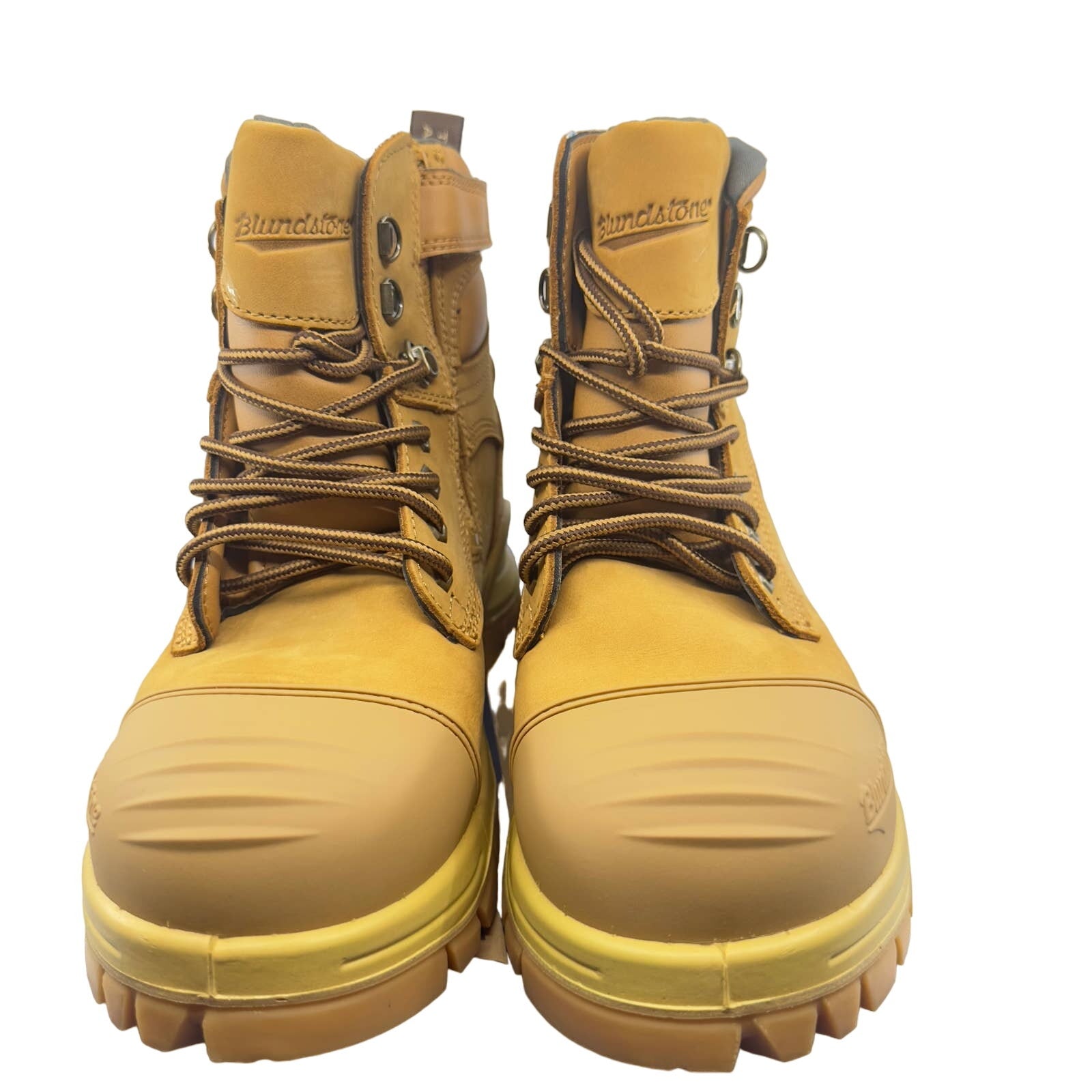 Blundstone Mens Shoes Rotoflex Ankle Zip/Lace Composite Safety Boot Wheat Size 6