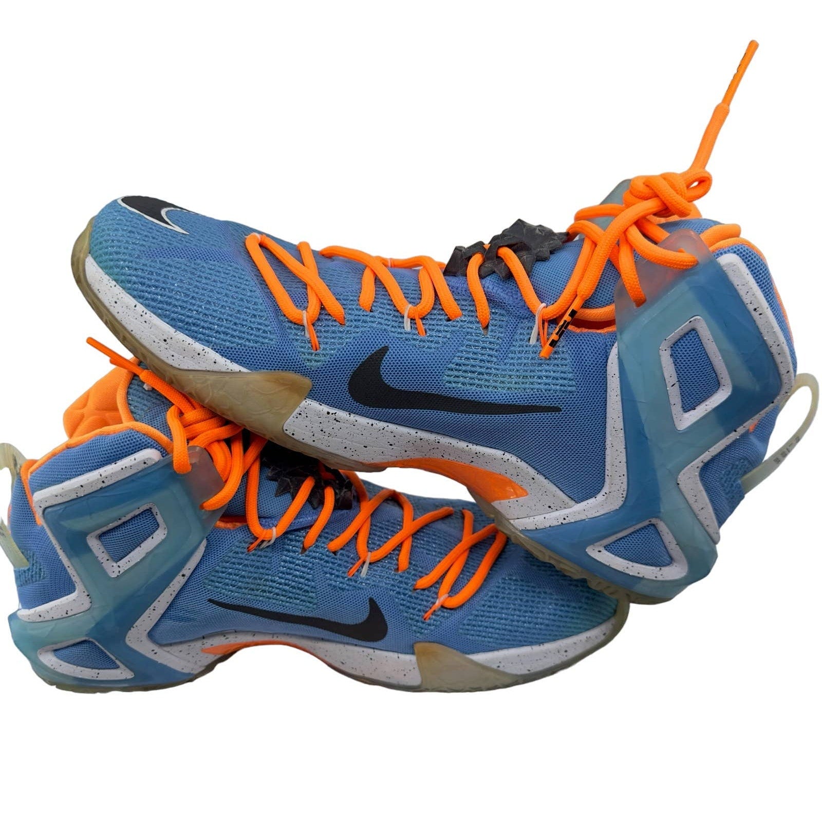 Nike LeBron 12 Elite Elevate Sneaker Shoes Bleu Carolina/Blanc/Noir Mens Sz 11.5