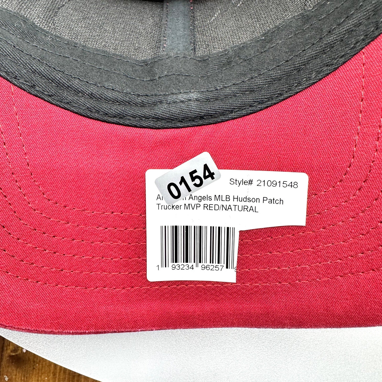 47 Brand Men's Hat MVP Adjustable Los Angeles Angels Trucker Snapback Red OSFA