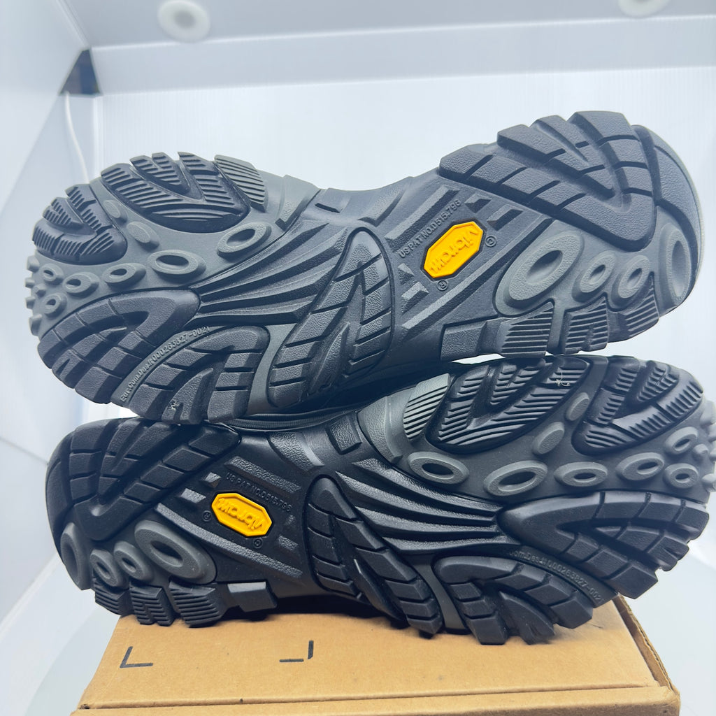 Merrell Mens Moab Adventure Moc Hiking Leather Slip On Shoes Black Size 9