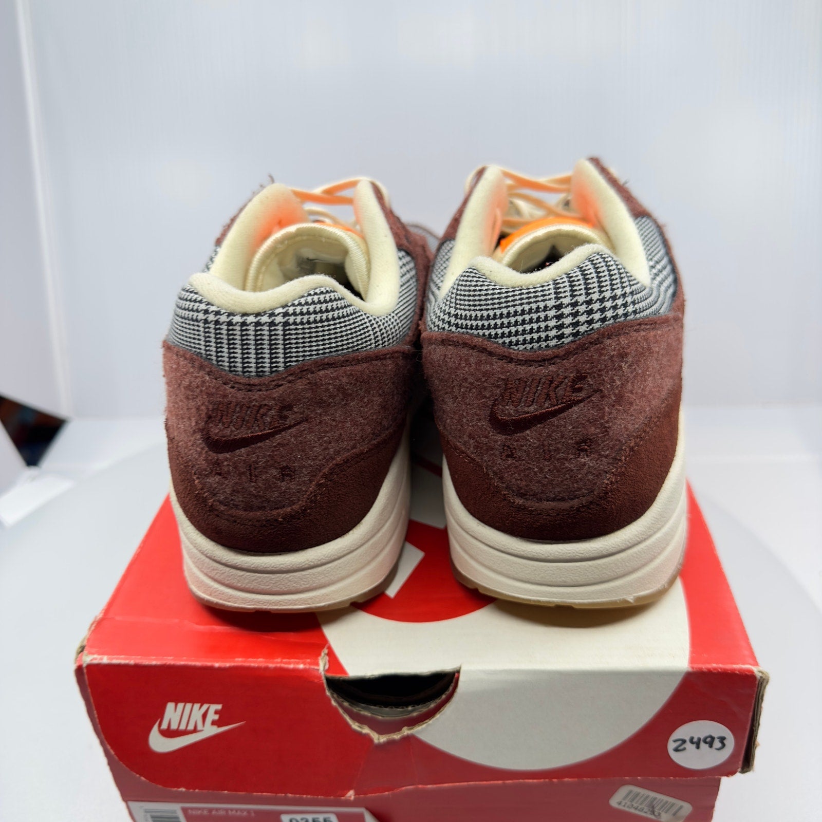 Nike CT1207-200 Air Max 1 Houndstooth 2019 Low Top Sneakers Bronze Eclipse 9