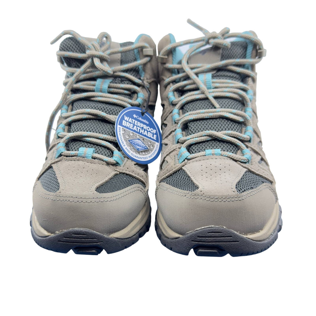 Columbia Womens Boots Crestwood Mid Top Waterproof Hiking Shoes Gray Size 5.5