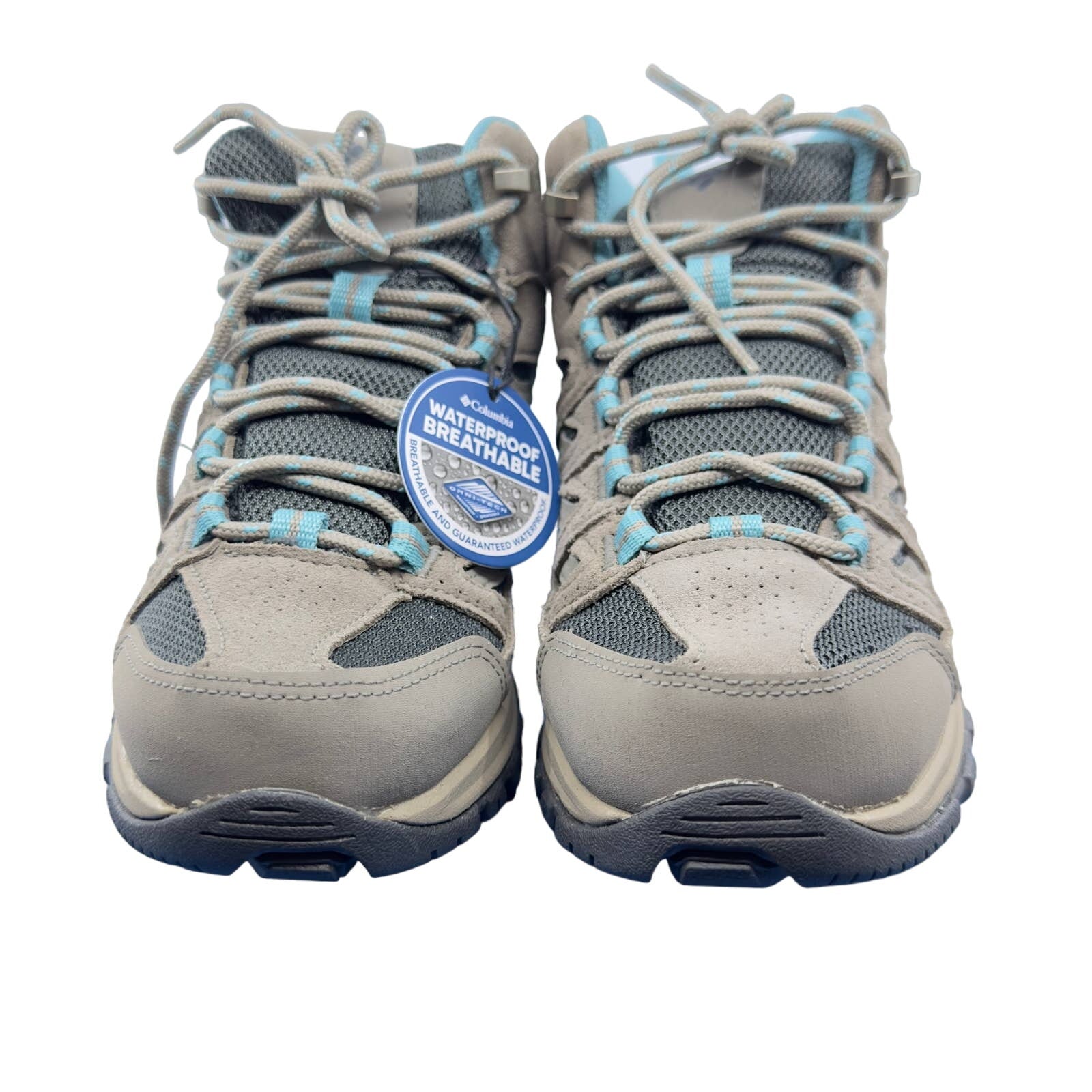 Columbia Womens Boots Crestwood Mid Top Waterproof Hiking Shoes Gray Size 5.5