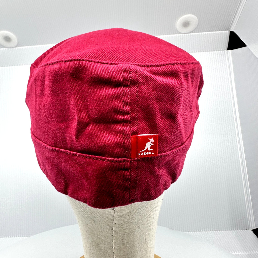 Kangol Mens Cotton Twill Army Cap Spell Out Logo Embroidered Cardinal Size S-M