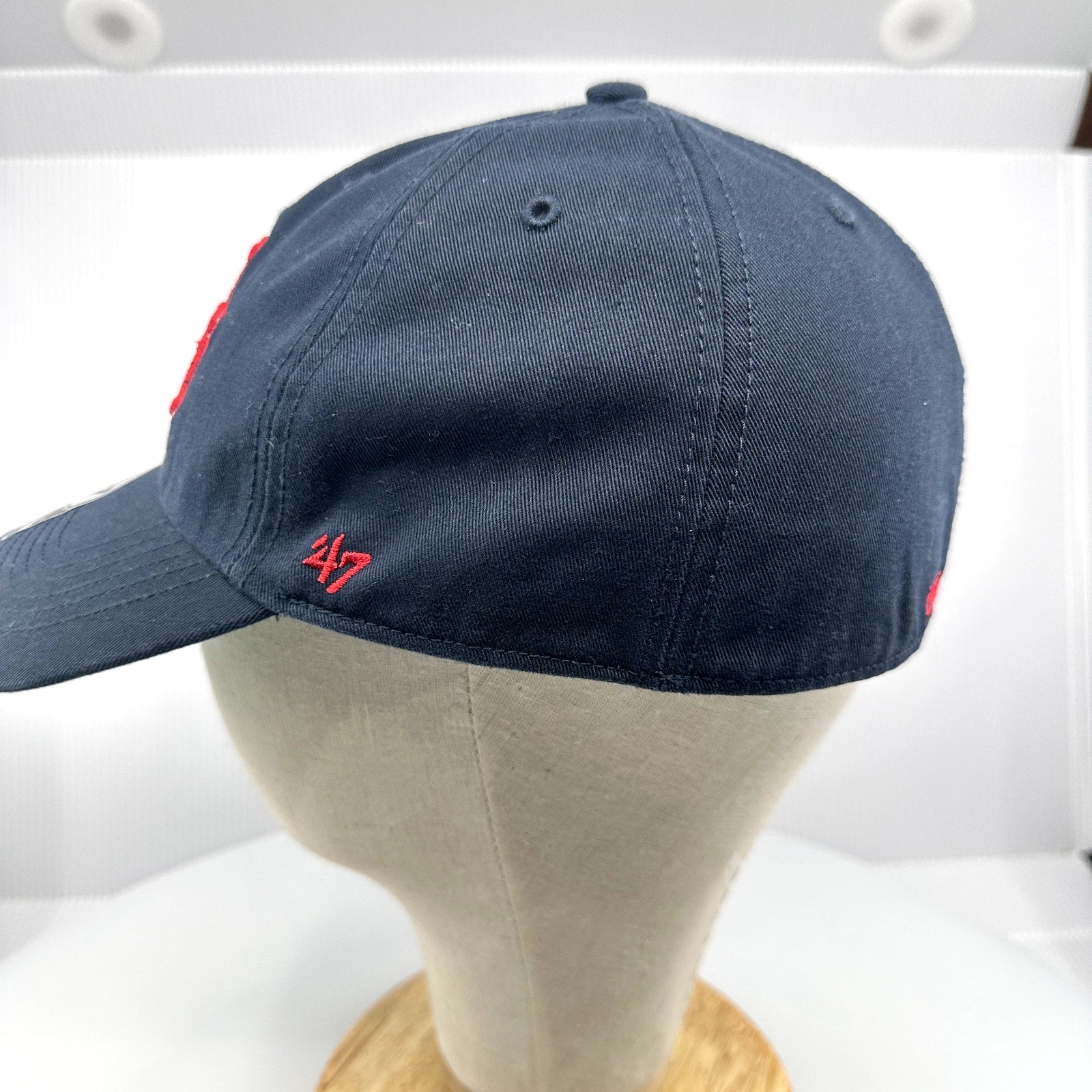 47 Brand Mens University of Houston Cougars Hat Cap Fitted Navy Blue Size Medium