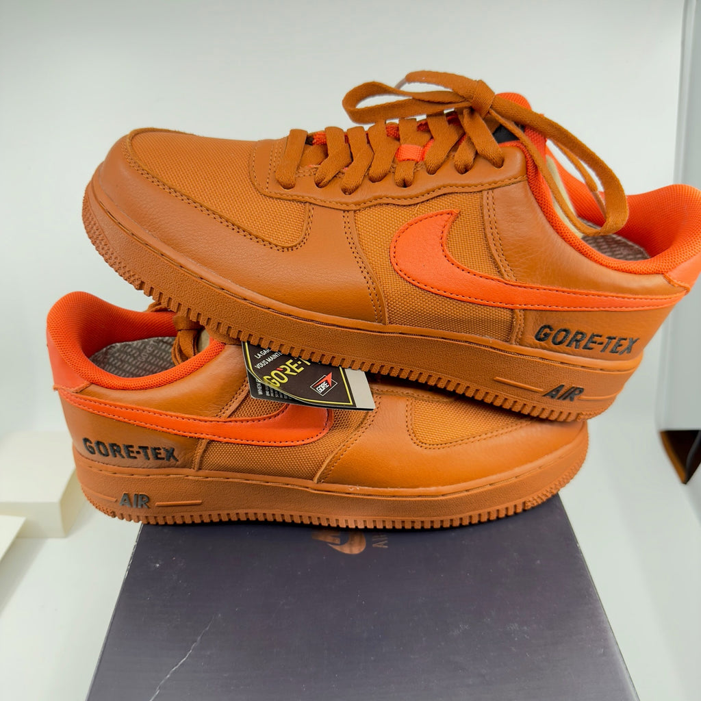 Nike Air Force 1 Goretex Sneaker Shoes Desert Team Orange Size 9.5