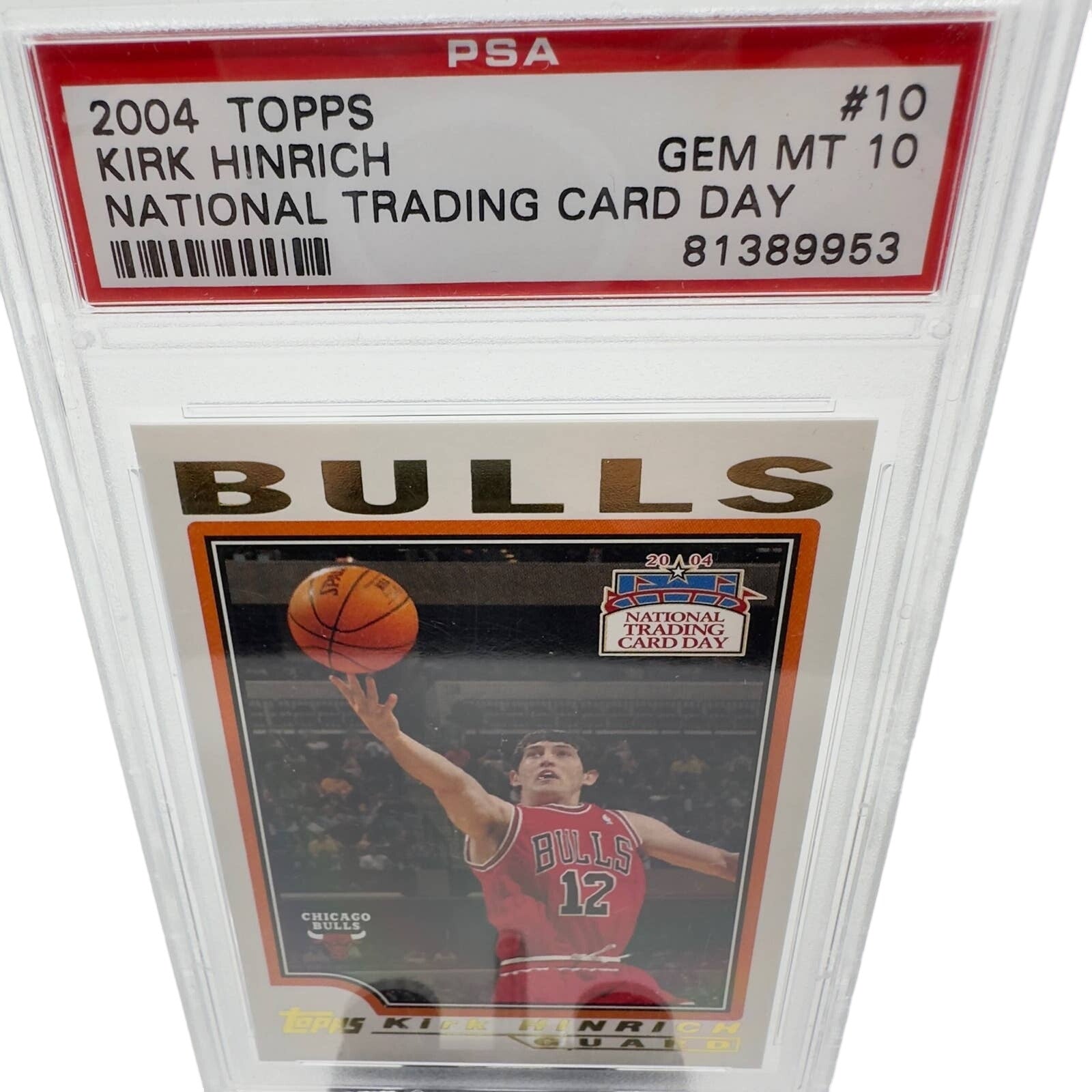2004-05 Topps National Trading Card #10 Kirk Hinrich Chicago BullsGraded MINT 10