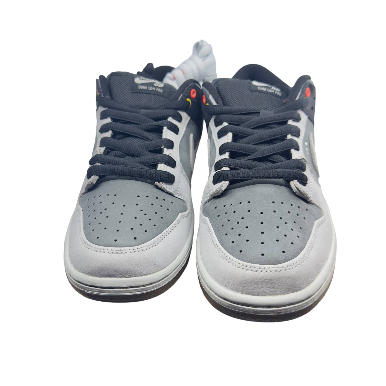Nike Mens SB Dunk Low Pro ISO Camcorder Sneakers Gray/White Size 9.5 CV1659-001