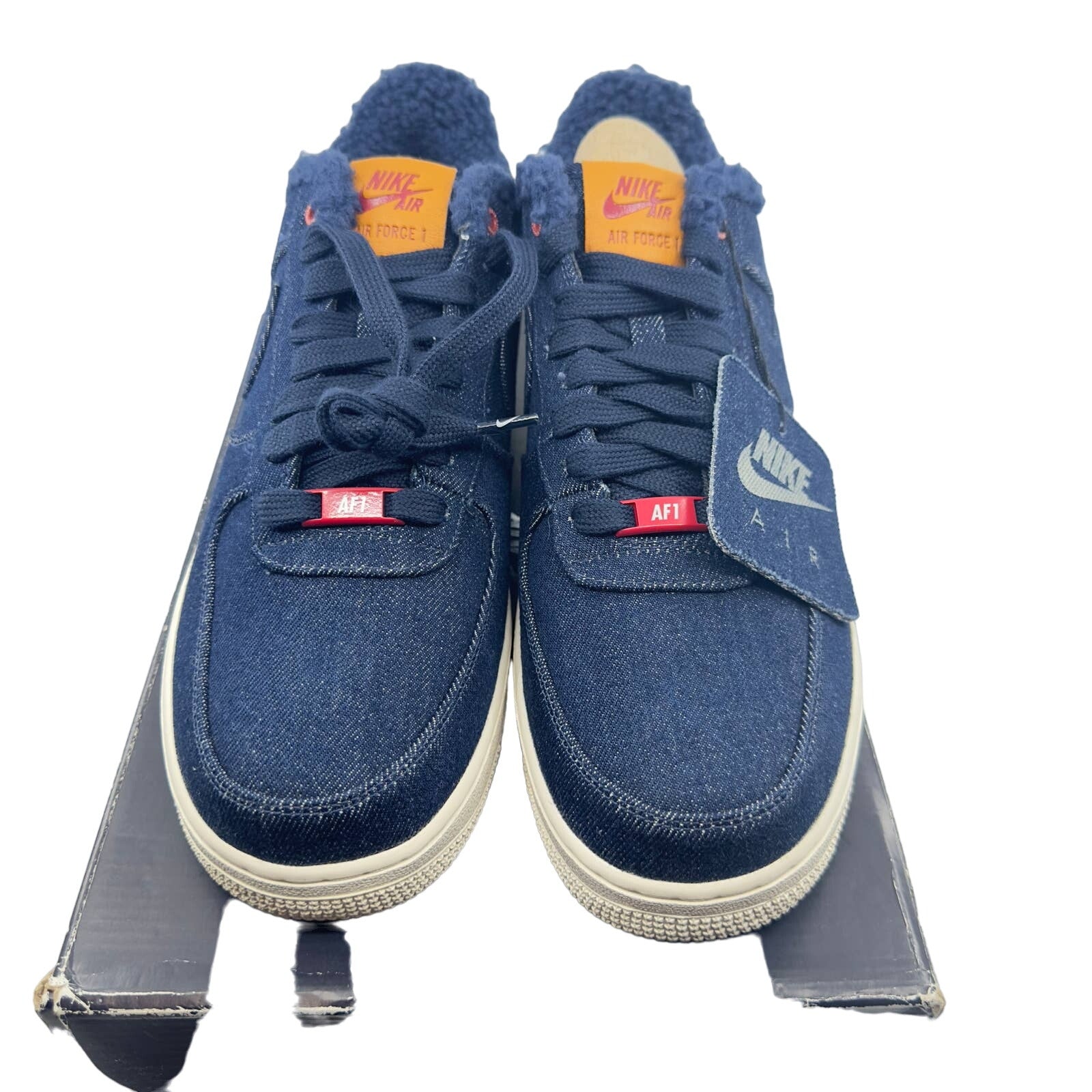 RARE! Nike Air Force 1 Low Levi's Denim Sherpa Sneakers CV0670-001 Size 11