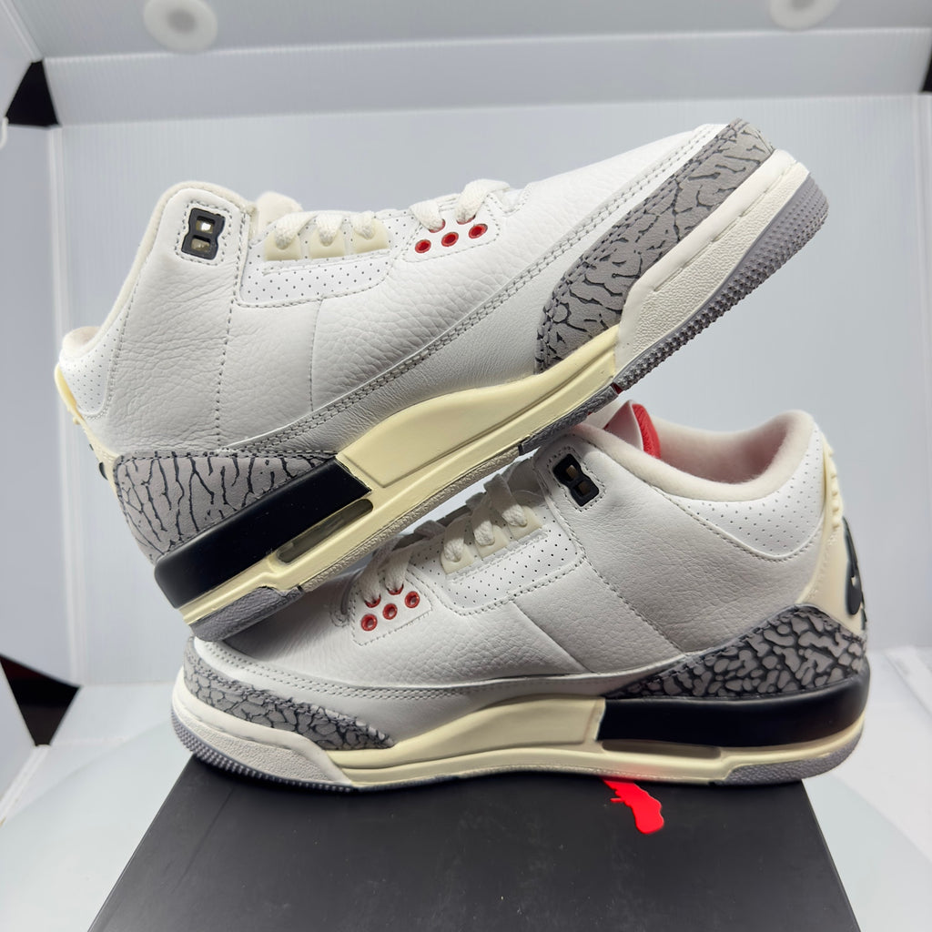Jordan Kids Air Jordan 3 Retro (GS) Sneakers White Red 6Y DM0967-100