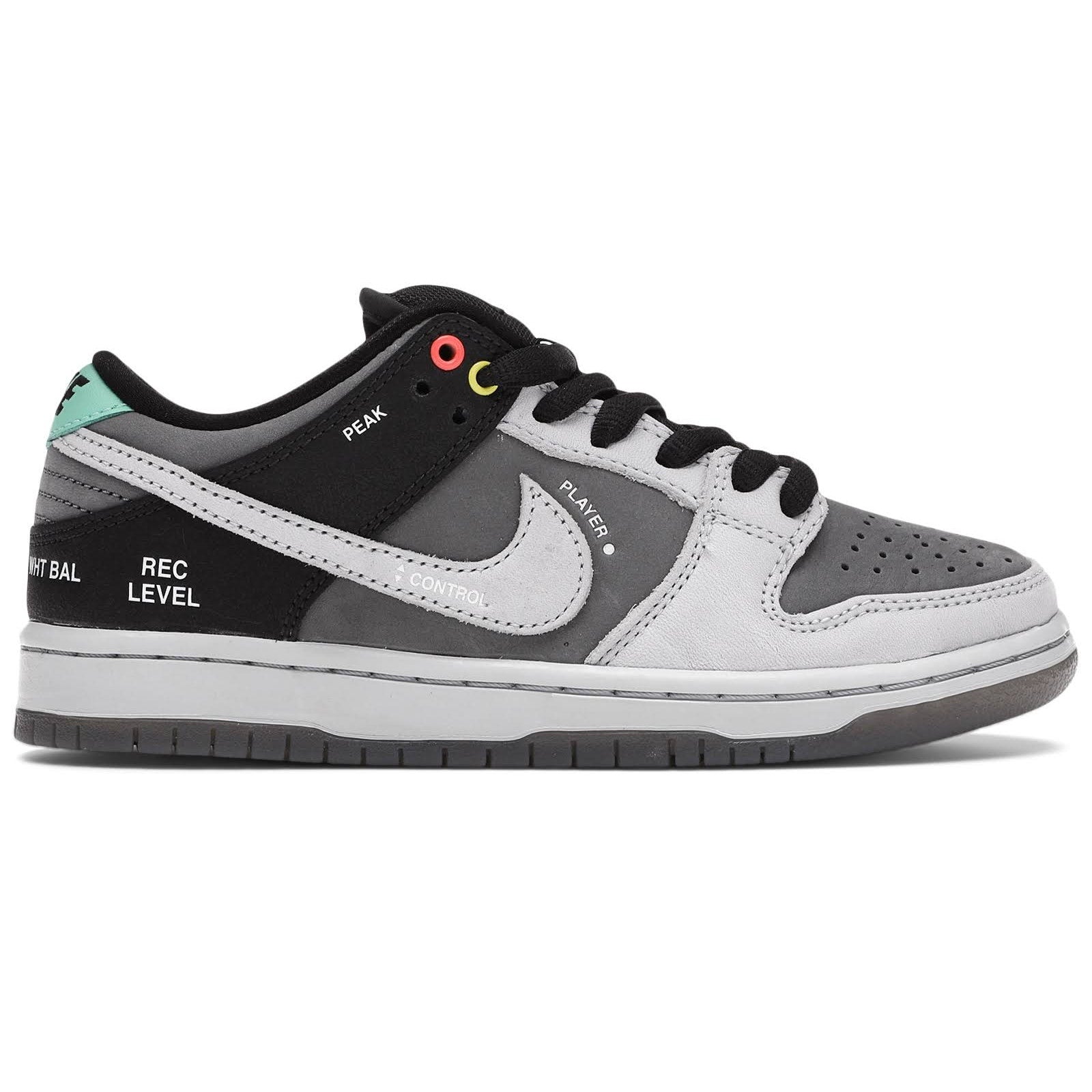 Nike Mens SB Dunk Low Pro ISO Camcorder Sneakers Gray/White Size 9.5 CV1659-001