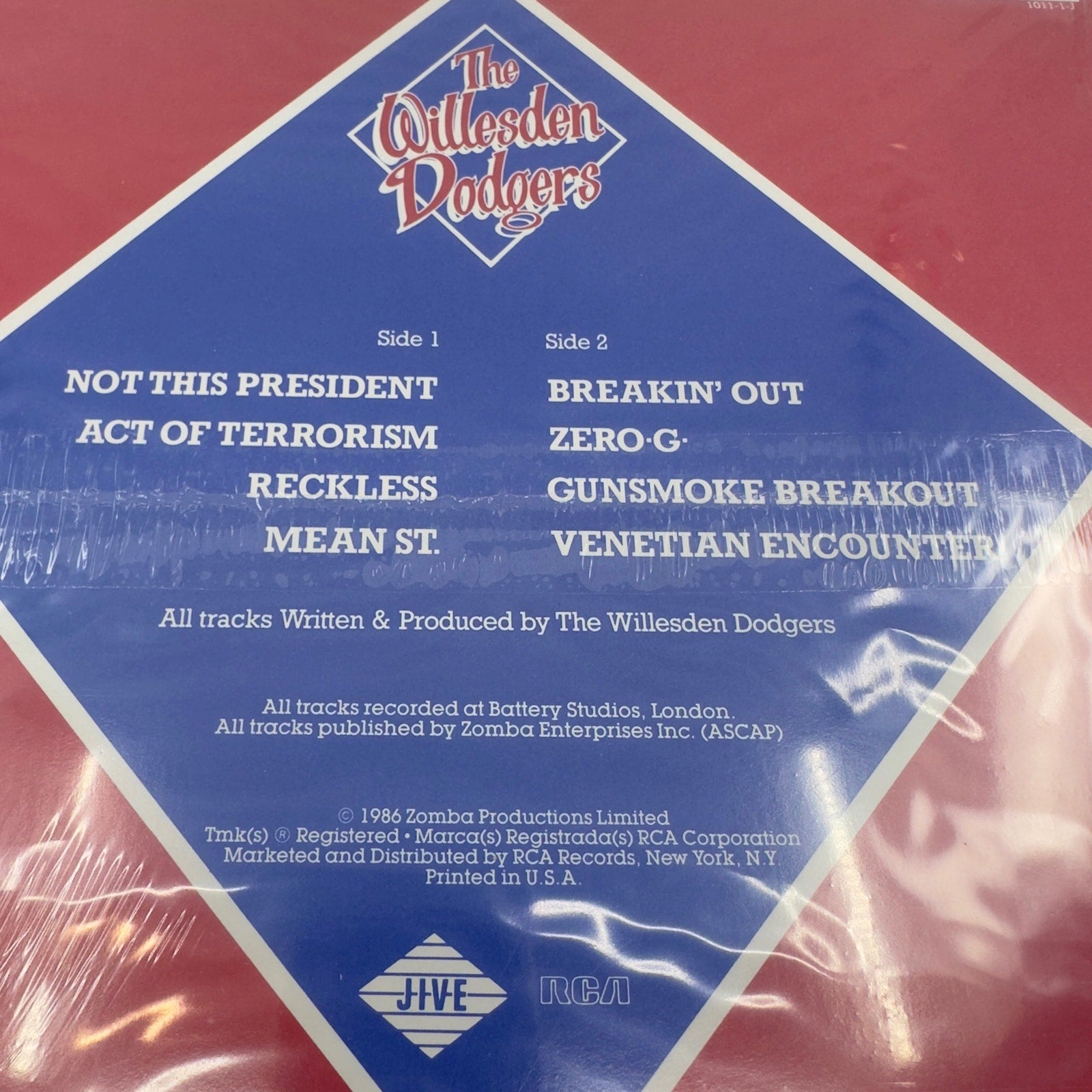 The Willesden Dodgers 1st Base Vinyl Record Brand New