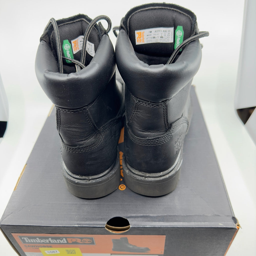 Timberland PRO Sawhorse 6" Composite Safety Toe Work Boots Black Mens Size 7