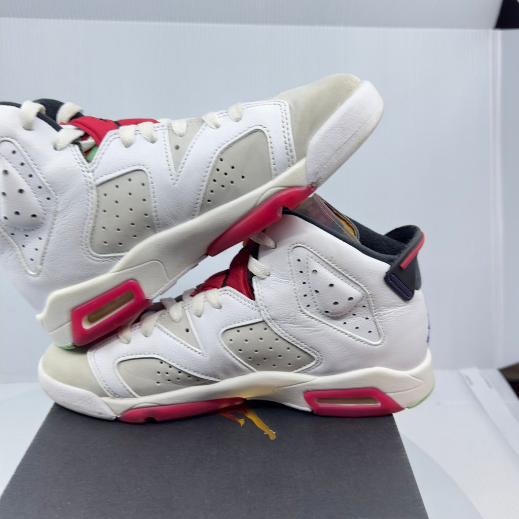 Nike Air Jordan 6 Retro ‘Hare’ Shoes  384665 062 White University Red Size 4.5Y