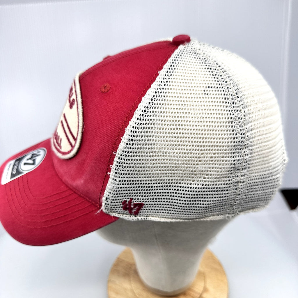 47 Brand Men's Hat MVP Adjustable Los Angeles Angels Trucker Snapback Red OSFA