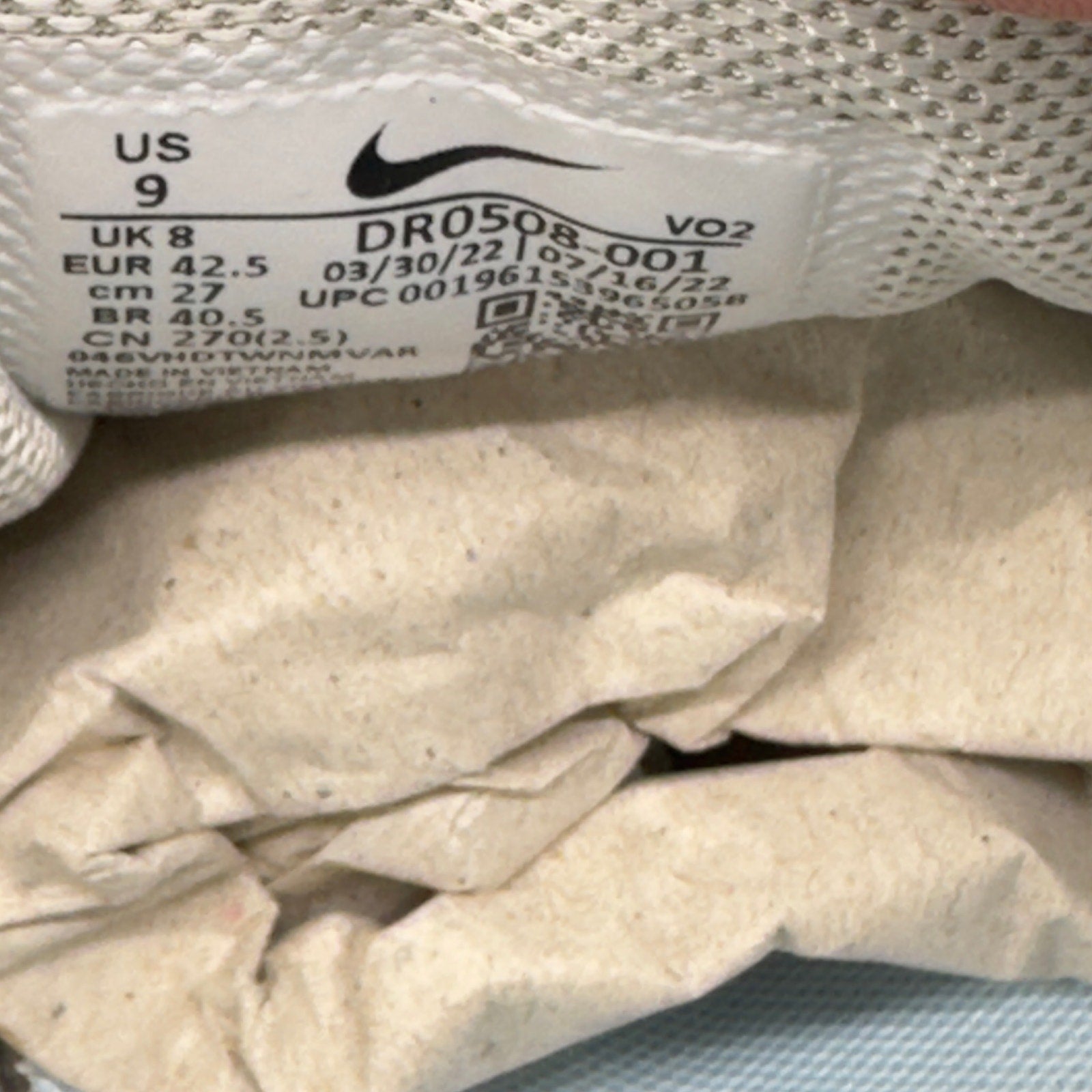 Nike X NOCTA Hot Step Air Terra Mens Sneaker Shoes Light Bone Size 9/10.5
