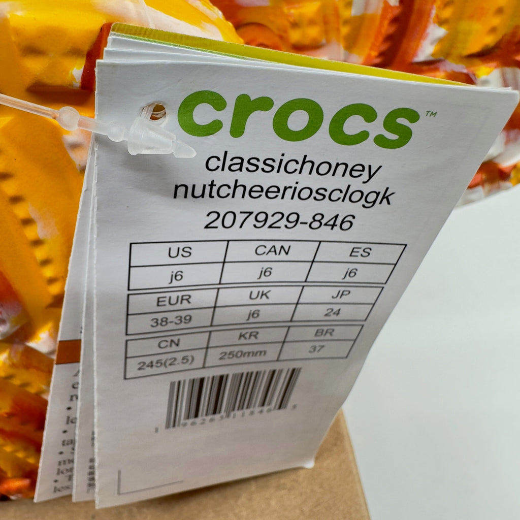 Crocs Classic Clog Honey Nut Cheerios 'Orange Yellow' 207929-846 Size J6